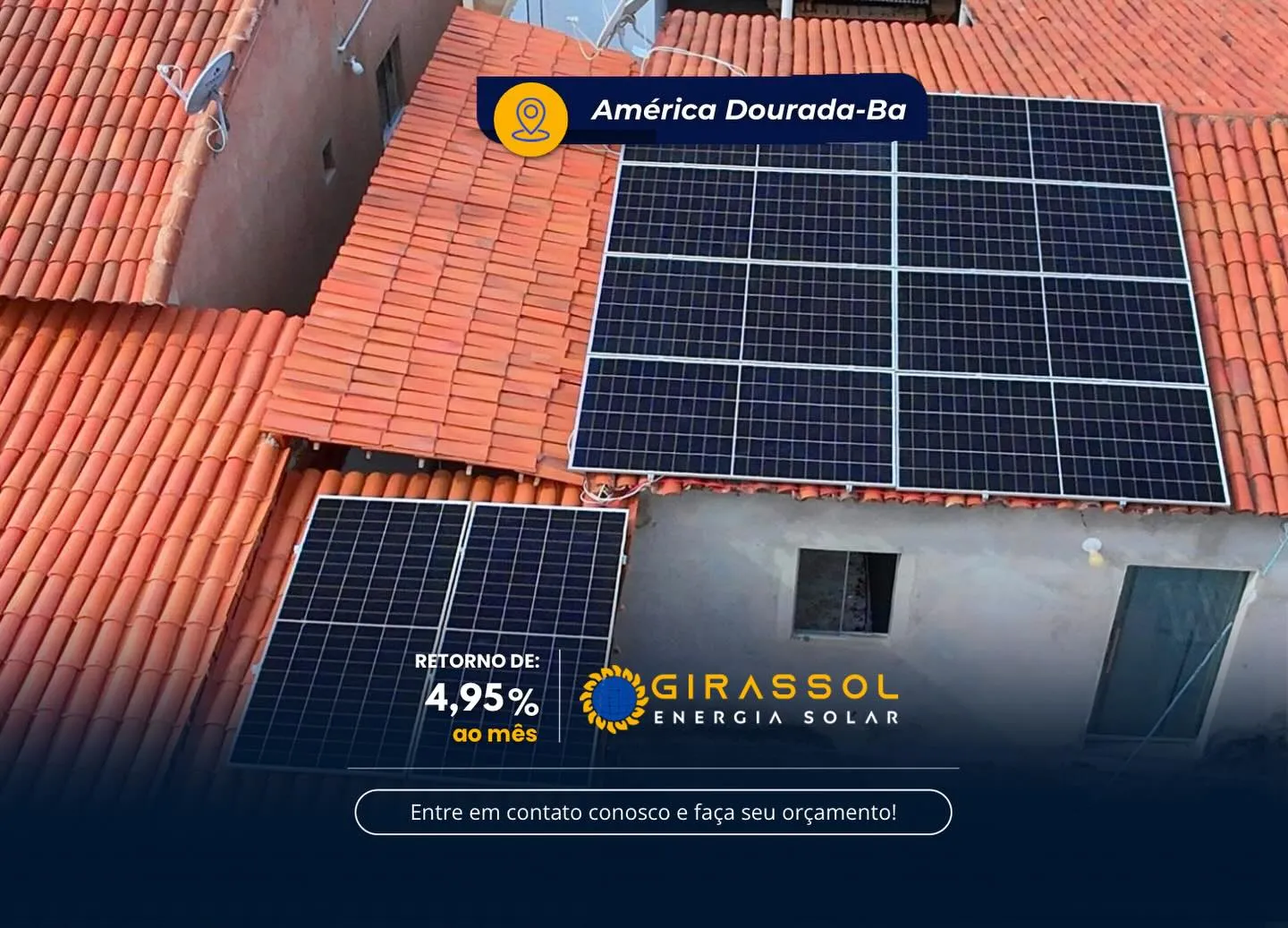 Instalação de painéis solares em América Dourado, Bahia — Girassol Energia Solar