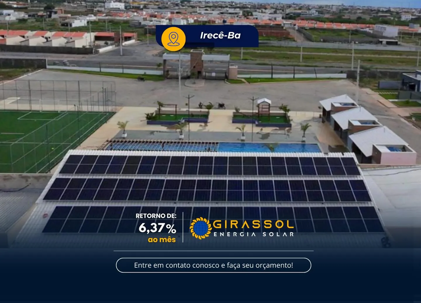 Instalação de painéis solares em Irecê, Bahia — Girassol Energia Solar